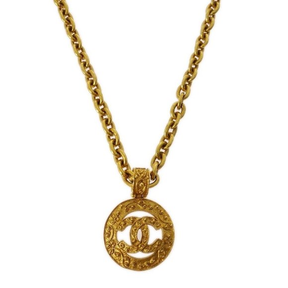 Chanel Medallion Gold Chain Pendant Necklace 94A 141323 - Picture 1 of 8